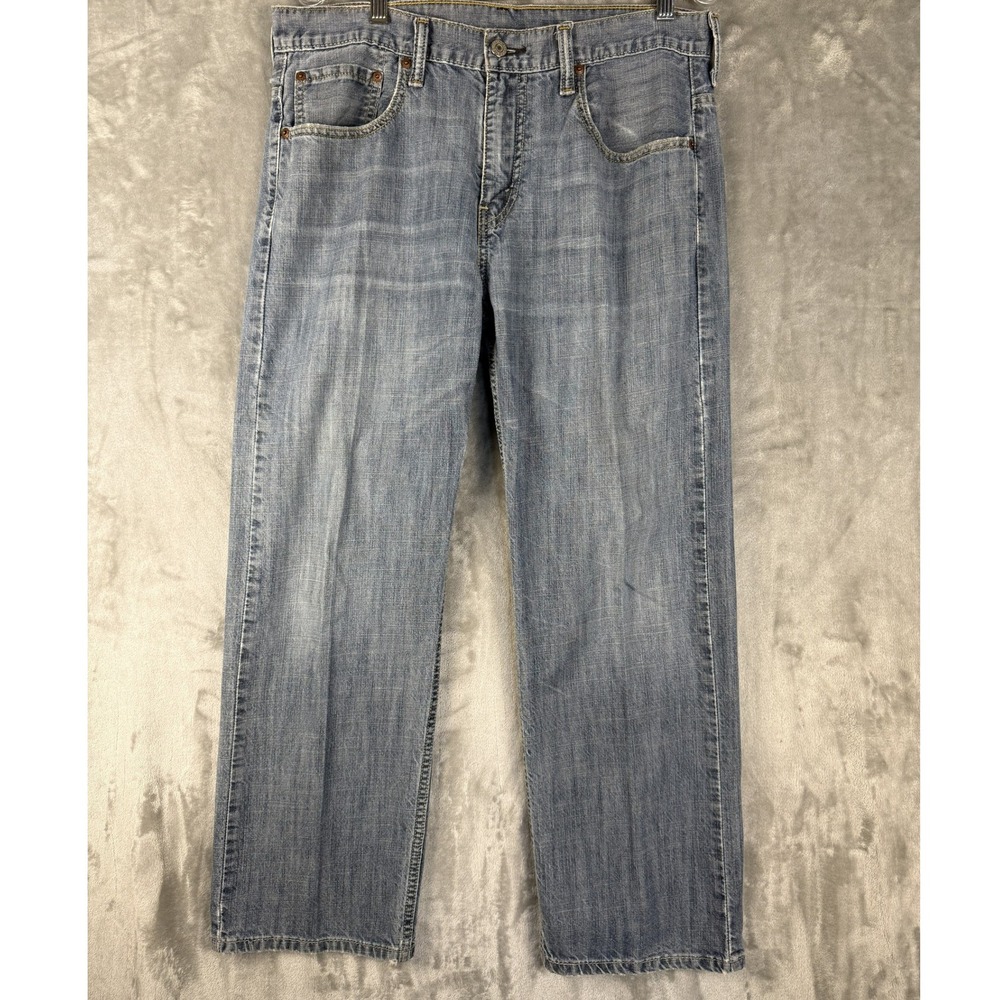 Levi Strauss 505 Mens Jeans Blue Wash Straight Fit Size 32x30